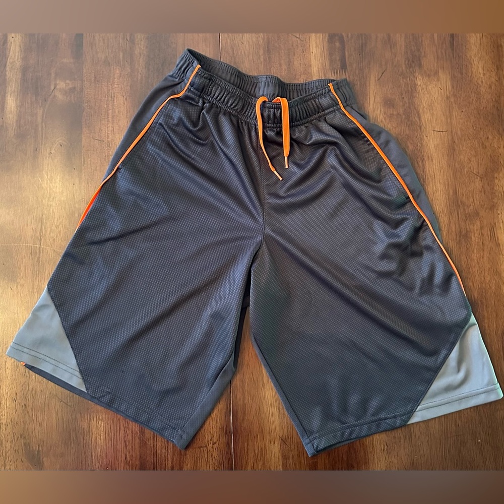 Champion Grey with Orange Piping Athletic Shorts Size: Boys 12/14
